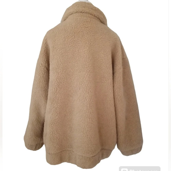 I.AM.GIA Pixie Teddy Sherpa Jacket Coat in Caramel Color Zip Front Size Large - Picture 4 of 9